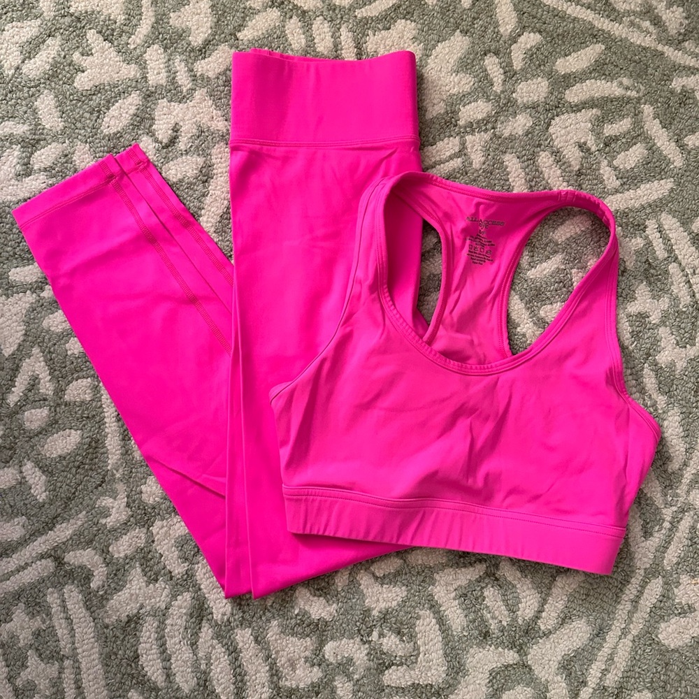 All Access | Hyper Pink | Leggings and Sports Bra Set | Size Small